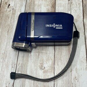 Insignia NS-DV720P HD Digital Camera Camcorder LCD Display Blue WORKS TESTED